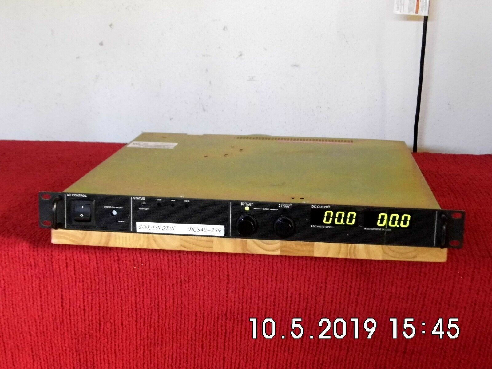 Sorensen DCS40-25E 0-40 V, 0-25 A, Power Supply Sorensen DCS40-25E 0-40 V, 0-25 A, Power Supply